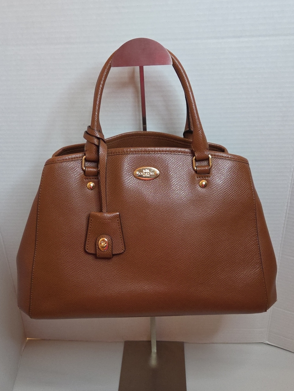 Coach Margot Carryall Pebbled Leather Handbag- Style F34607